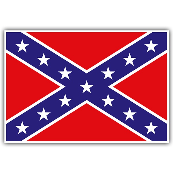 Aufkleber: Navy Jack Flagge (Rebellenflagge)