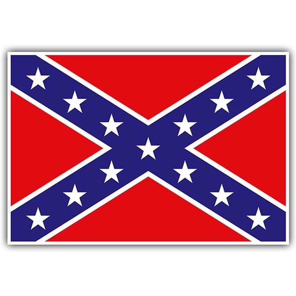 Aufkleber: Navy Jack Flagge (Rebellenflagge)