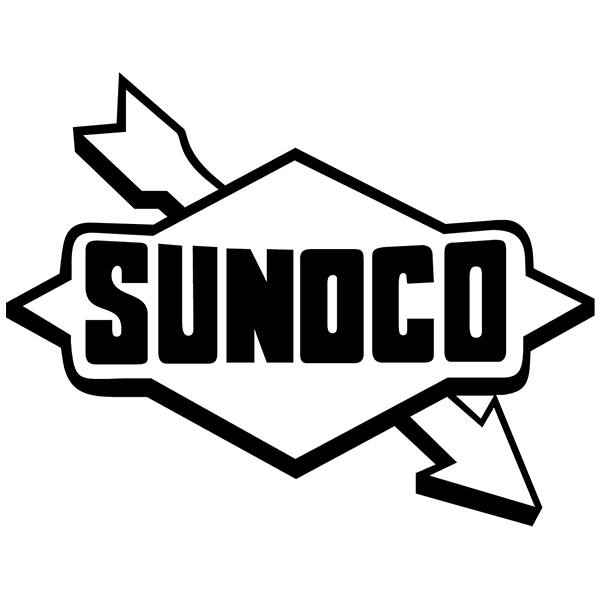 Aufkleber: Sunoco im Industriellen Retro-Stil