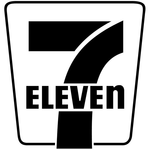 Aufkleber: Nummer 7 Eleven im Minimalistischen Stil
