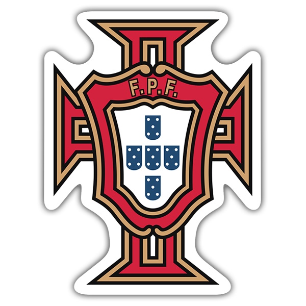 Aufkleber: Portugal - Fußball Schild