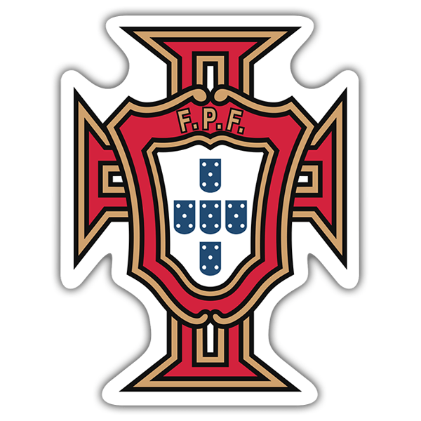 Aufkleber: Portugal - Fußball Schild