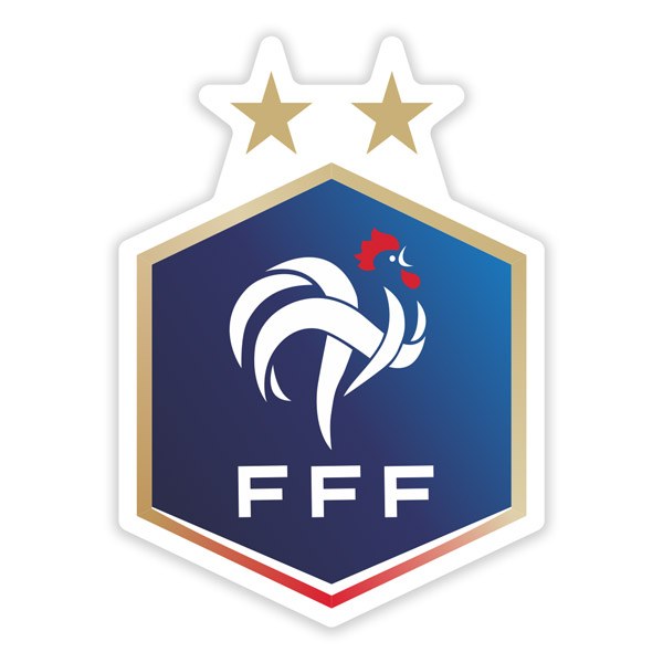 Aufkleber: Frankreich - Fußball Schild