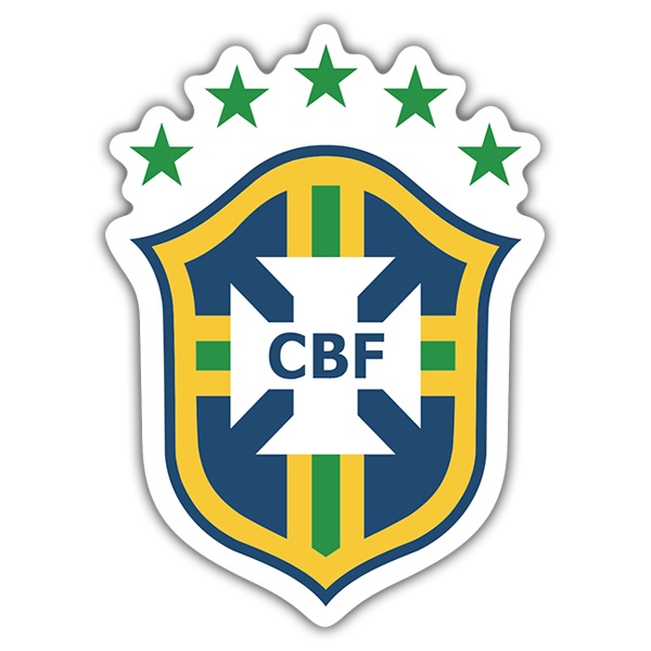 Aufkleber: Brazilien - Fußball Schild