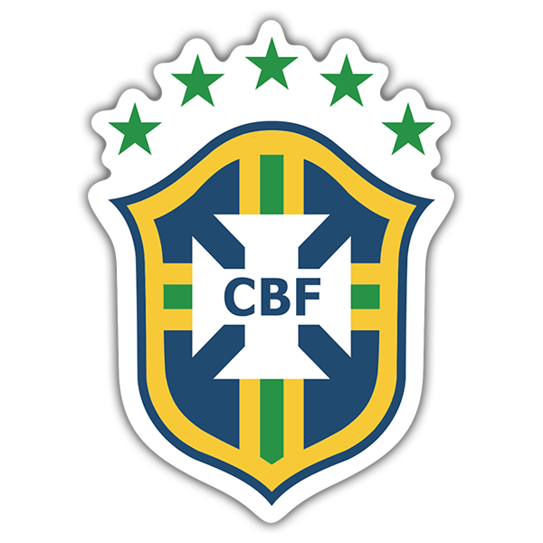 Aufkleber: Brazilien - Fußball Schild