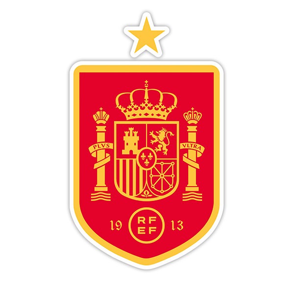 Aufkleber: Spanien - Fußball Schild