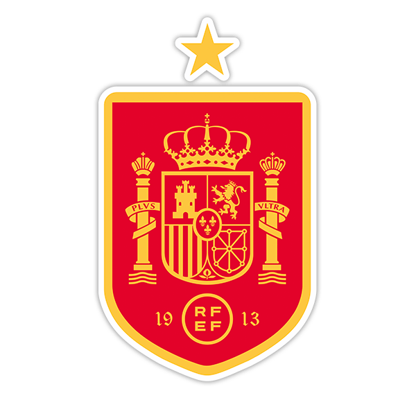 Aufkleber: Spanien - Fußball Schild 0