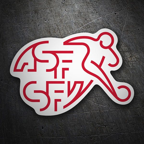 Aufkleber: Schweiz - Fußball Schild