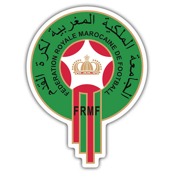 Aufkleber: Marokko - Fußball Schild