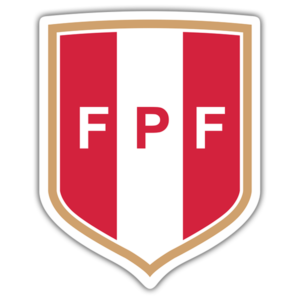 Aufkleber: Peru - Fußball Schild