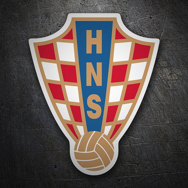 Aufkleber: Kroatien - Fußball Schild