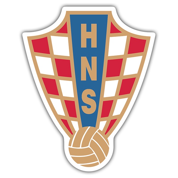 Aufkleber: Kroatien - Fußball Schild