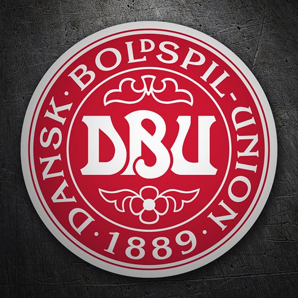 Aufkleber: Dänemark - Fußball Schild