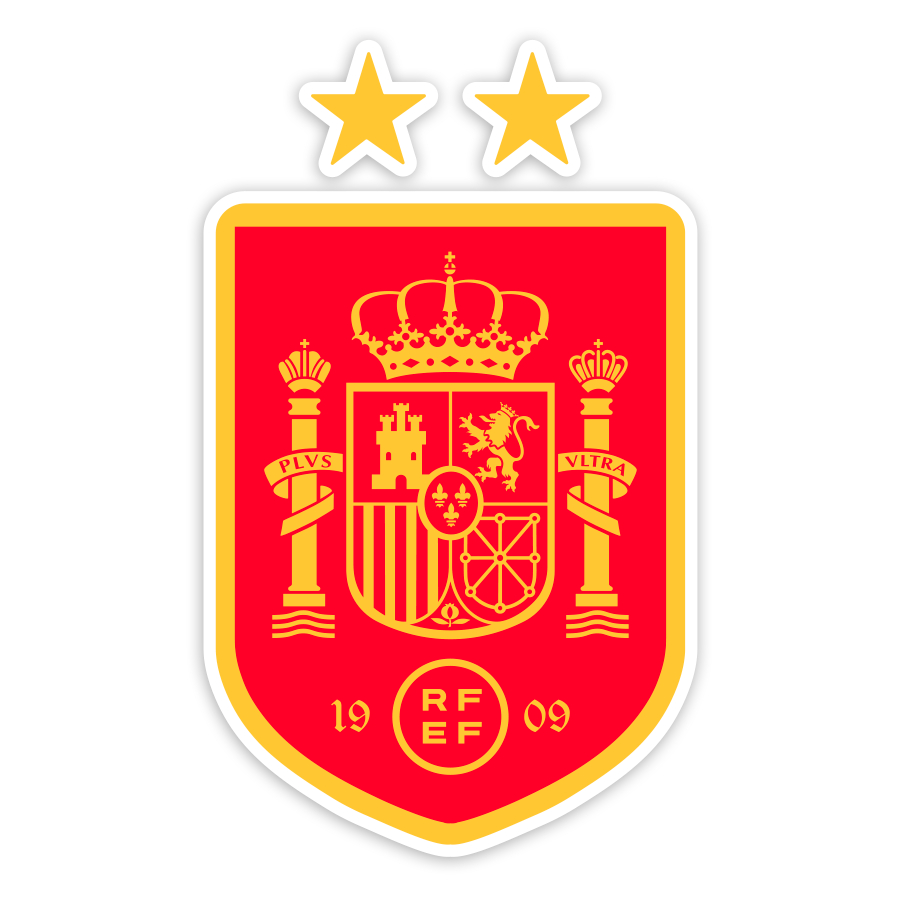 Aufkleber: Spanien - Fu&szlig;ball Schild