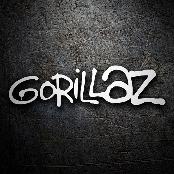 Aufkleber: GORILLAZ in Urbaner Schriftart