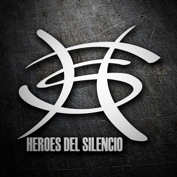 Aufkleber: H&eacute;roes del Silencio mit Logo und Text