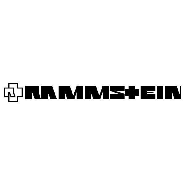 Aufkleber: Logo Rammstein mit Kreuz Abstracta