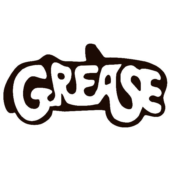 Aufkleber: GREASE im Vintage-Stil