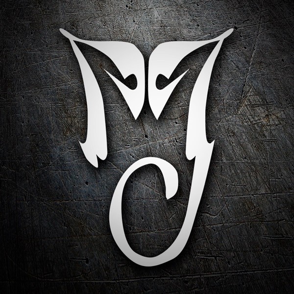 Aufkleber: Initialen M und J von Michael Jackson