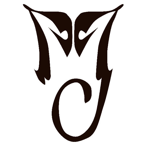 Aufkleber: Initialen M und J von Michael Jackson