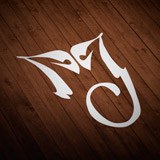 Aufkleber: Initialen M und J von Michael Jackson 2