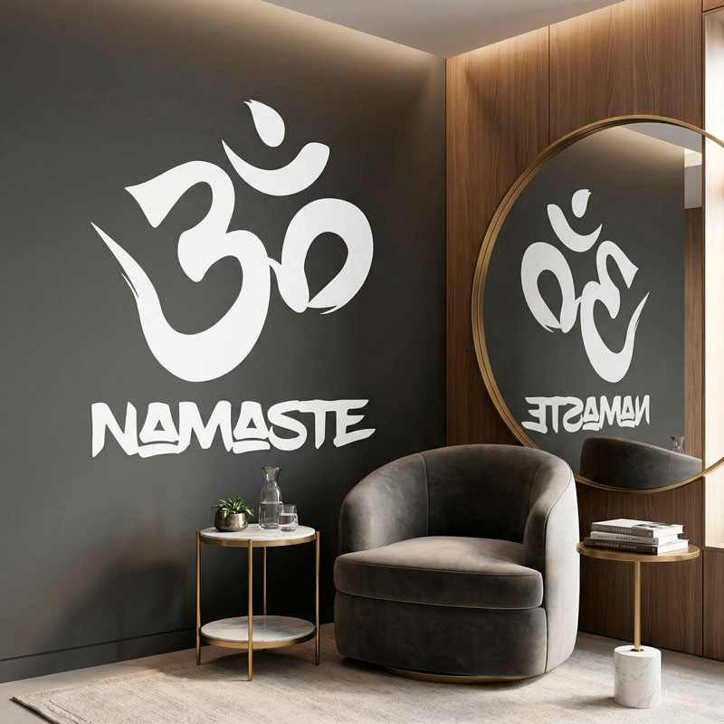 Om Zeichen mit Namaste 1/11