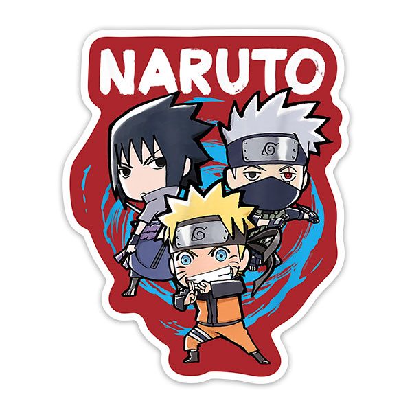 Aufkleber: Naruto-Karikaturen