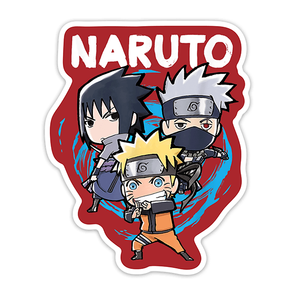Aufkleber: Naruto-Karikaturen