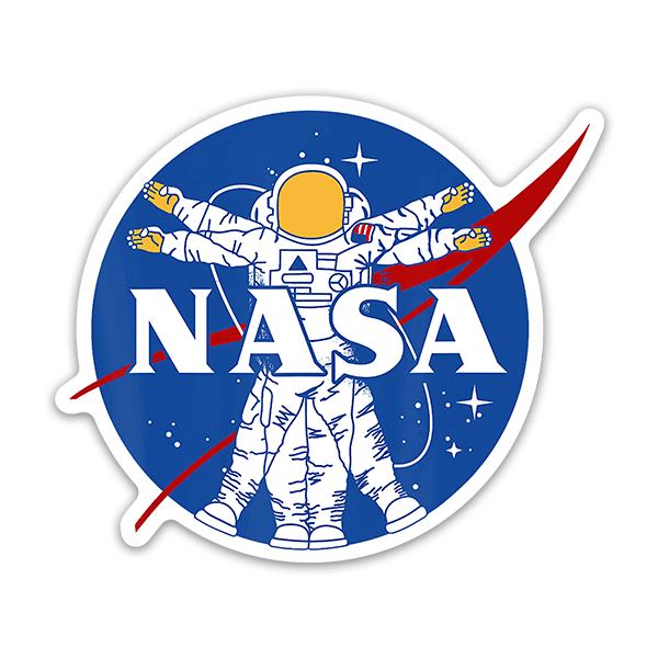 Aufkleber: NASA Vitruvianischer Astronaut