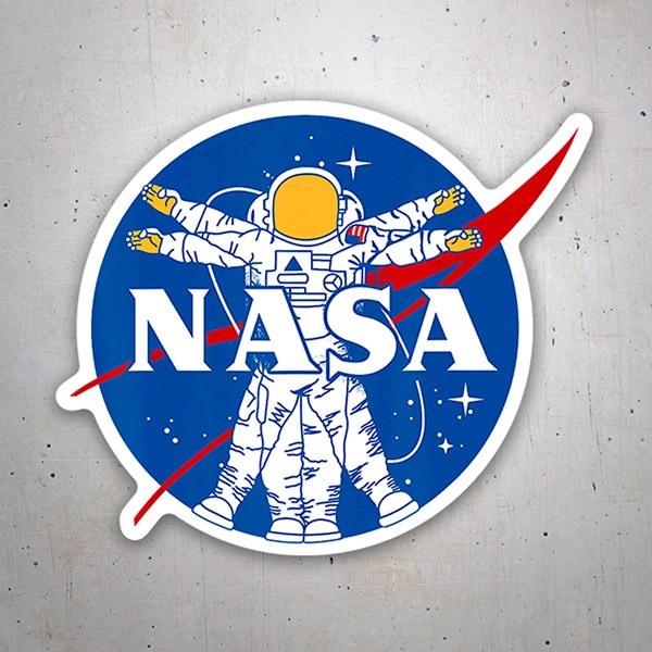 Aufkleber: NASA Vitruvianischer Astronaut