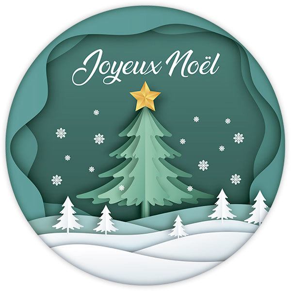Wandtattoos: Weihnachtskugel, auf französisch