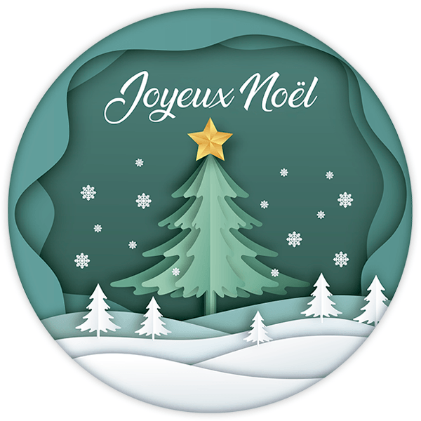 Wandtattoos: Weihnachtskugel, auf französisch