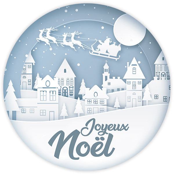 Wandtattoos: Weiße Weihnachten, auf französisch