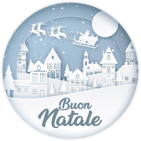 Wandtattoos: Weiße Weihnachten, auf italienisch