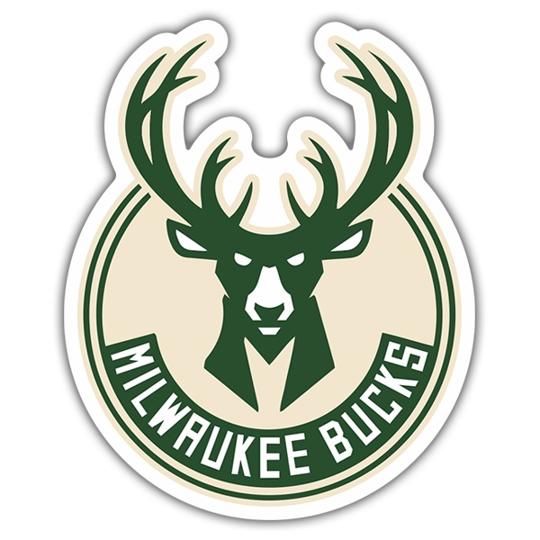 Aufkleber: Milwaukee Bucks Schild