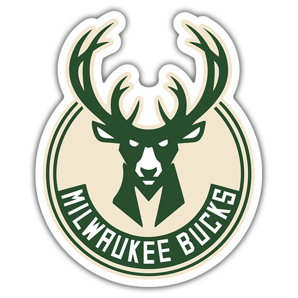 Aufkleber: Milwaukee Bucks Schild