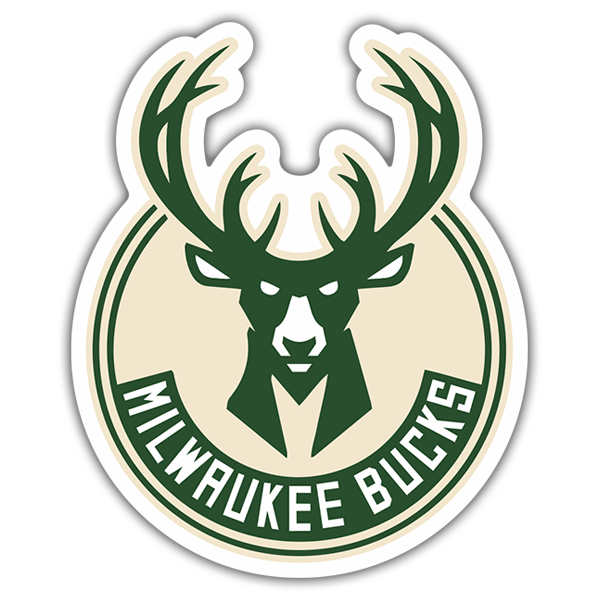 Aufkleber: NBA - Milwaukee Bucks Schild 0
