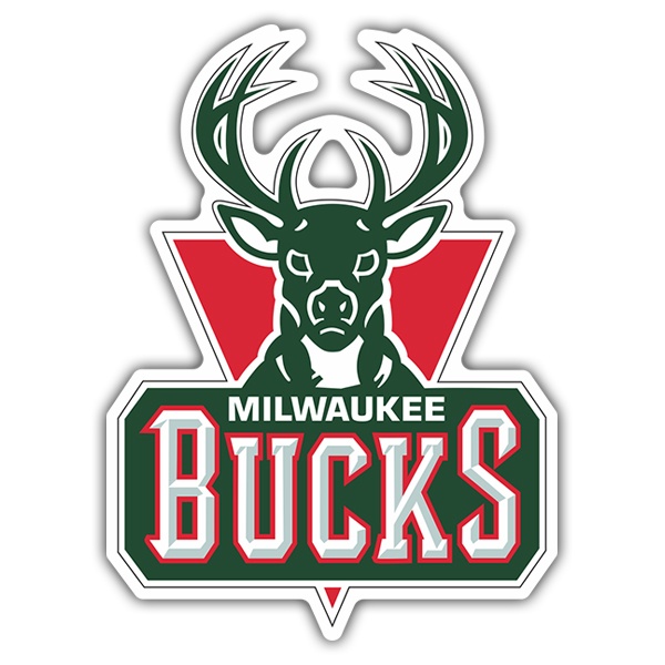 Aufkleber: Milwaukee Bucks altes Schild