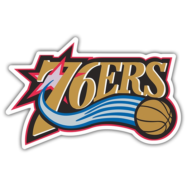 Aufkleber: NBA - Philadelphia 76ers altes Schild