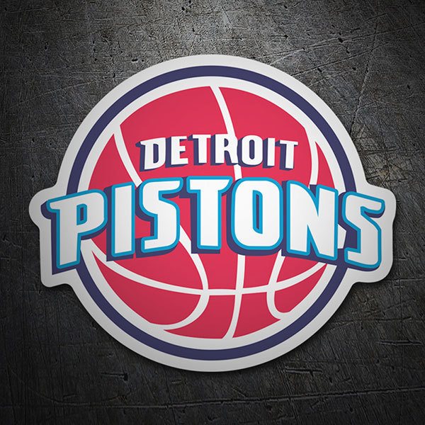 Aufkleber: NBA - Detroit Pistons altes schild
