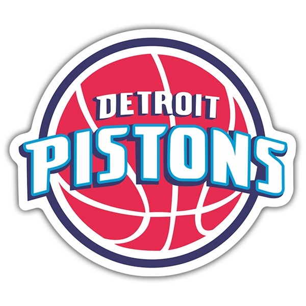 Aufkleber: NBA - Detroit Pistons altes schild