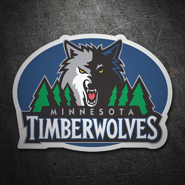 Aufkleber: NBA - Minnesota Timberwolves altes schild