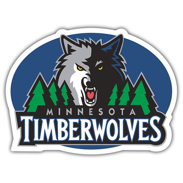 Aufkleber: NBA - Minnesota Timberwolves altes schild