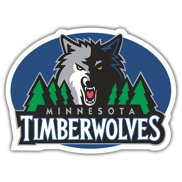 Aufkleber: NBA - Minnesota Timberwolves altes schild 0