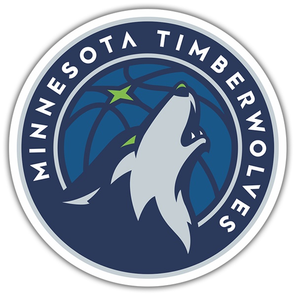 Aufkleber: NBA - Minnesota Timberwolves schild