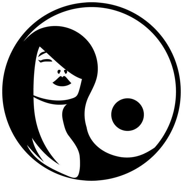 Wandtattoos: Frau Yin Yang