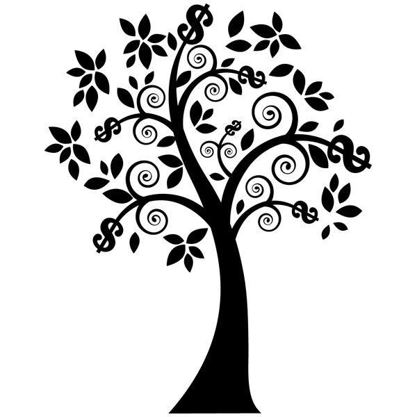 Wandtattoos: Blumen  Geld-Baum
