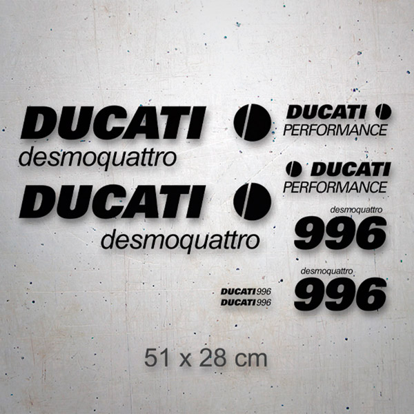 Aufkleber-Set 8x Ducati Desmoquattro 996 2
