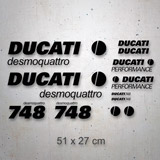 Aufkleber: Set 12X Ducati desmoquattro 748 2