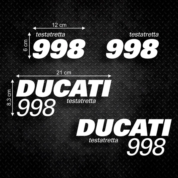 Aufkleber: Set 4X Ducati 998